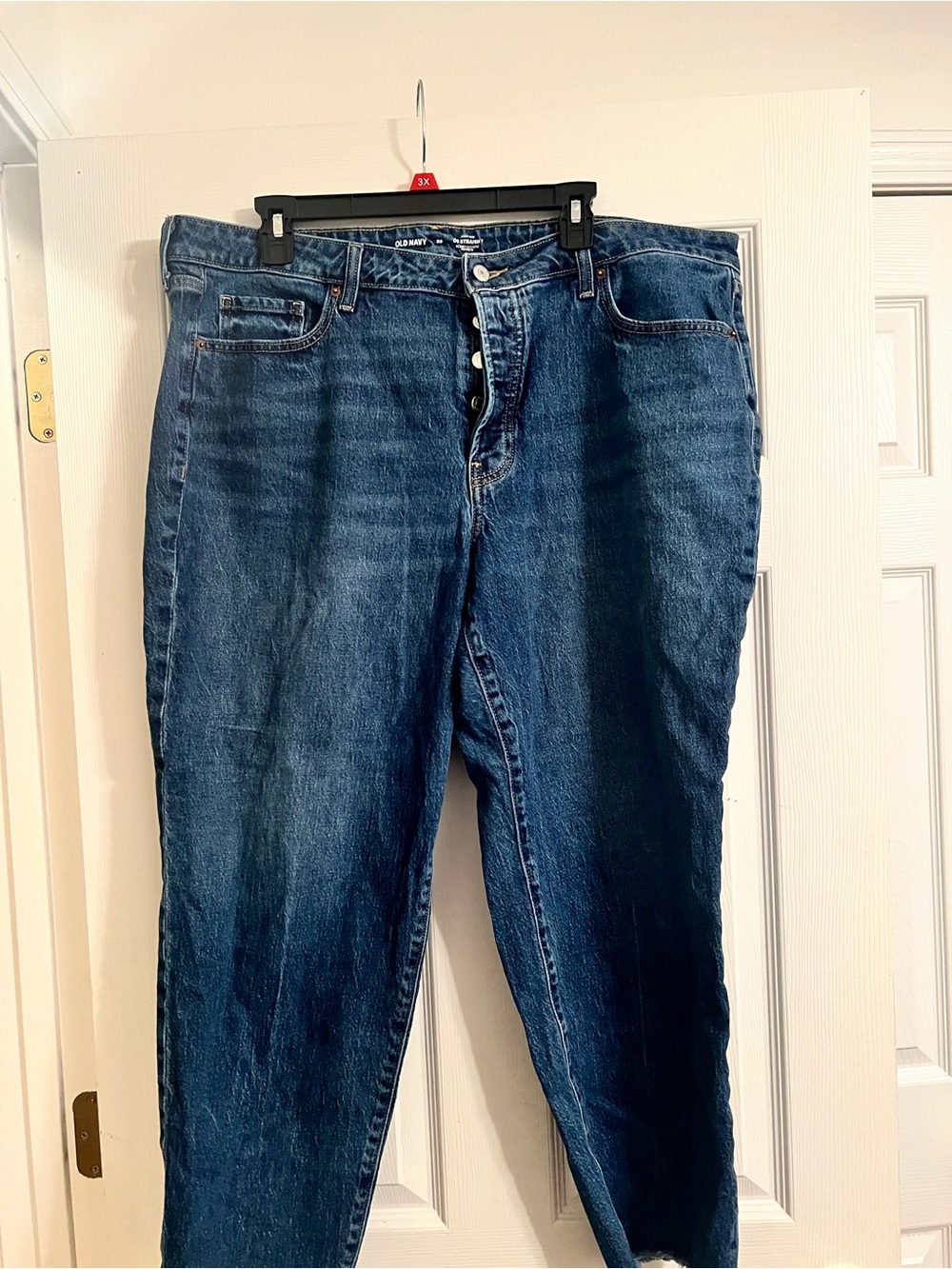 Old Navy Women’s OG Straight Jeans in Dark Blue